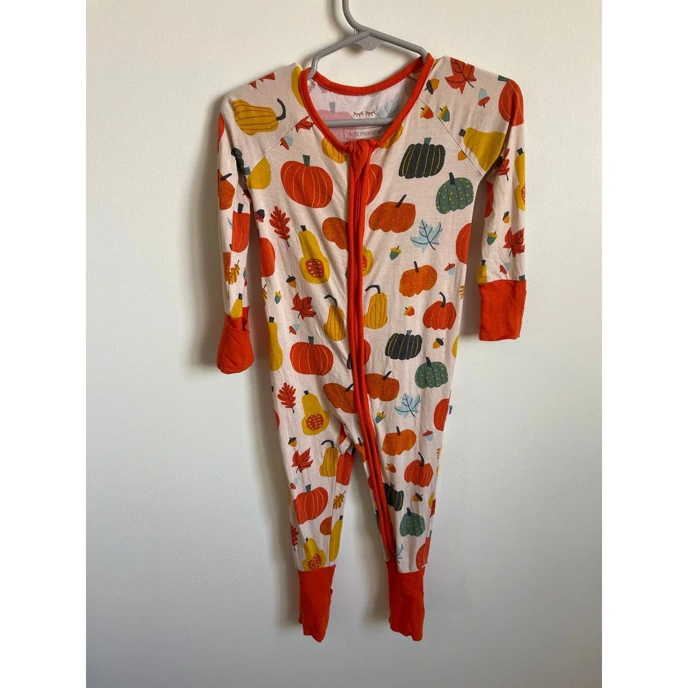 Little Sleepies Pumpkin Bamboo Zippy 6-12 Months